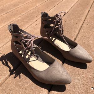 Fioni Lace Up Pointed Toe Flats